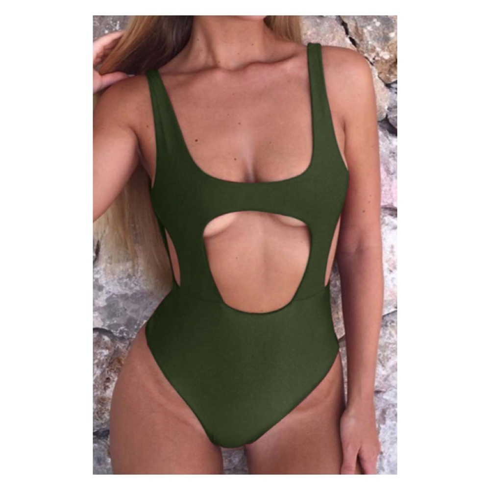 Backless Hollow Out Swimsuit